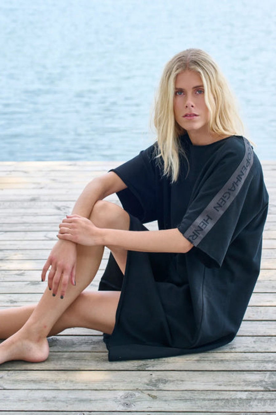 Dresses & Tunics | Fashion Henriette Steffensen Henriette Steffensen French Terry Logo Dress Black