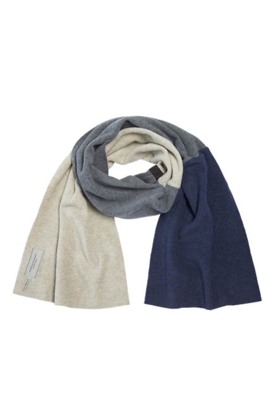 Scarves & Cold-Weather Accessories | Fashion Henriette Steffensen Henriette Steffensen Fleece No Waste Scarf Denim/Sand/Grey