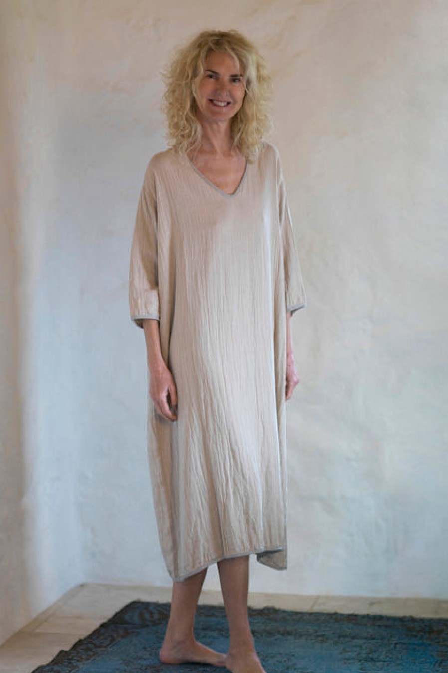 Dresses & Tunics | Fashion loom.ist Muslin Long Dress Taupe-Grey