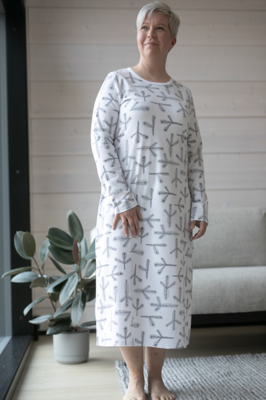 Loungewear & Sleepwear | Fashion PaaPii Paapii Havu Inari Organic Cotton Jersey Nightgown