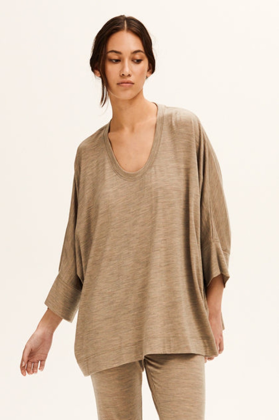 Tops, T-Shirts & Sweaters | Fashion Andrea & Joen Andrea & Joen Mia Wool Relaxed Top Birch