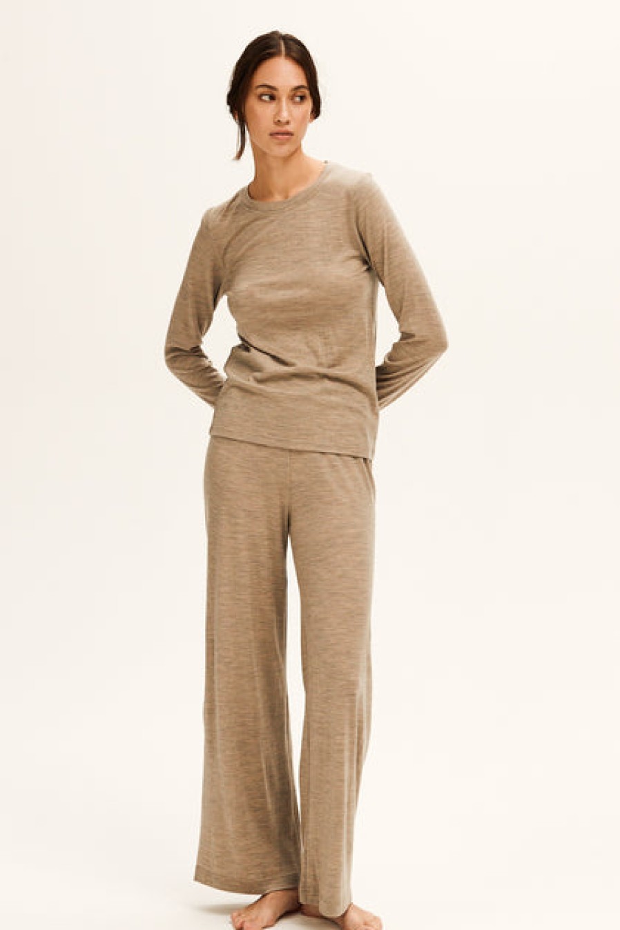 Loungewear & Sleepwear | Fashion Andrea & Joen Andrea & Joen Mia Wool Lounge Pants Birch