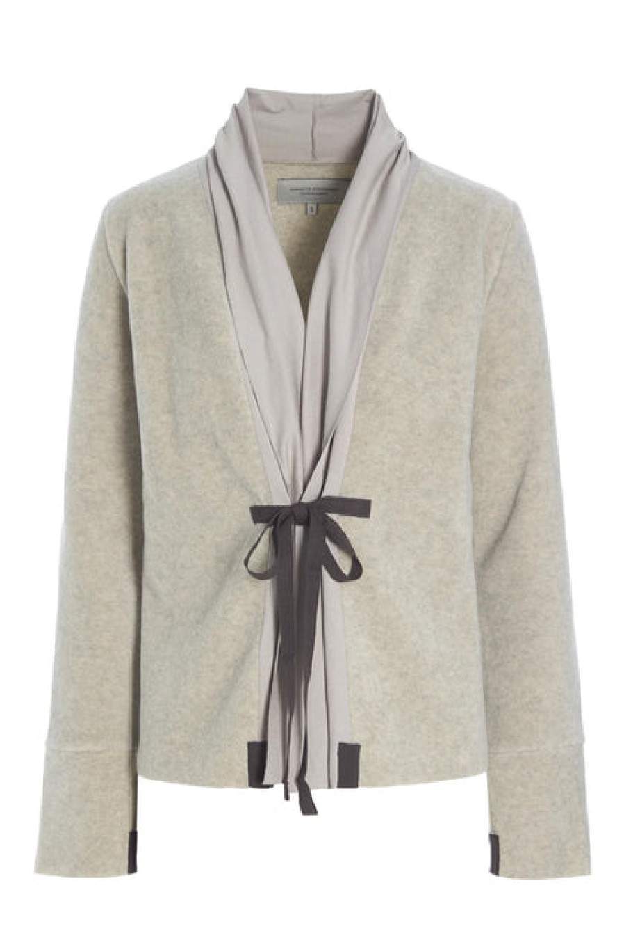 Tops, T-Shirts & Sweaters | Fashion Henriette Steffensen Henriette Steffensen Fleece/Jersey Mix Cardigan Sand