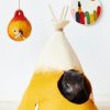 Home Accent Pieces | Home Decor Aveva Aveva Felt Cat Tipi Mustard